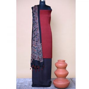 Black String Modal Silk Ajrakh Dupatta- 3