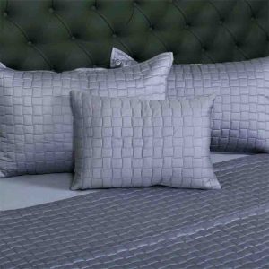 Cloudy Grey 400TC Cotton Plain Quilted Bed Cover Set- 29