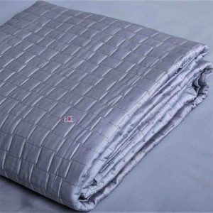 Cloudy Grey 400TC Cotton Plain Quilted Bed Cover Set- 30