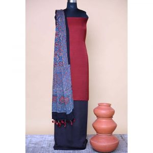Indigo String Modal Silk Ajrakh Dupatta- 17
