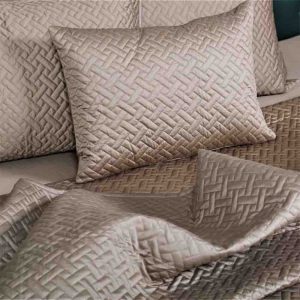 Mountain Brown 400TC Cotton Plain Quilted Bed Cover Set- 13