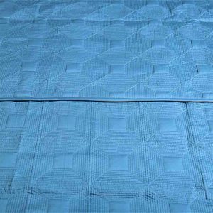Summer Blue 400TC Cotton Plain Quilted Bed Cover Set- 21