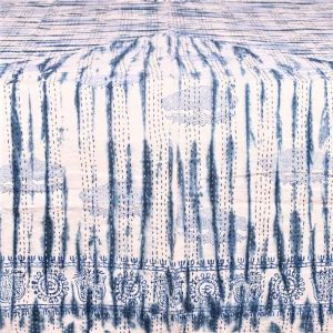 Tree Impression Tie _ Dye Kantha Bed Cover- 3