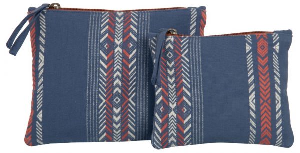 Ash Blue Make Up Pouch Set of 2