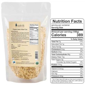 Jumbo Rolled oats – Nutrition