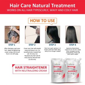 Set of Hair Straightener with Neutralising Cream 500Gm-04