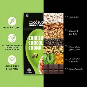 Cocosutra Chia Soya Chocolate Chunk Granola – Ingredients