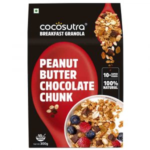 Cocosutra Peanut Butter Chocolate Chunk Granola 300g Front