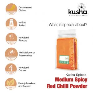 Kusha Medium Spicy Chilli Powder USP