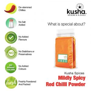 Kusha Spices Mildly Spicy Chilli Powder USP