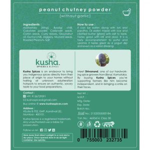 Peanut Chutney Powder Back Label Old