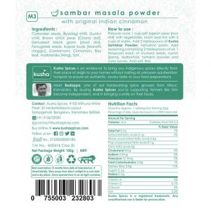 Sambar Masala Back Label New