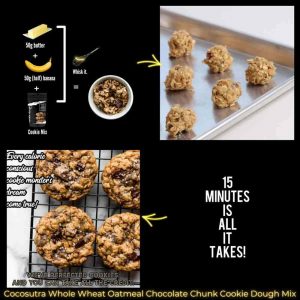 Whole Wheat Oatmeal Chocolate Chunk Cookie Dough Mix – Instructions